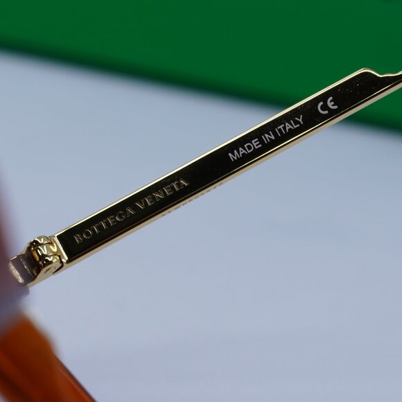 Bottega Veneta BV1009O 004 Square Eyeglasses – Burgundy/Gold 54mm - Picture 8 of 11